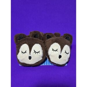 NEW‎ Bebeta Baby Slippers Booties Infant 0-6 Months Brown Bear Cub Fleece SOFT